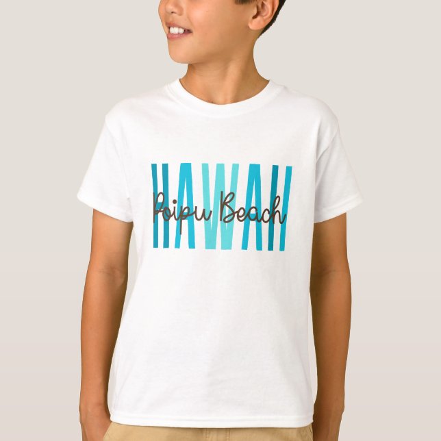 Camiseta Poipu Beach Hawaii (Oceano) (Frente)
