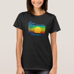 Camiseta Poipu Beach Hawaii Retro Tropical Beach Sunset