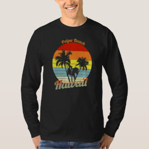 Camiseta Poipu Beach Hawaii Retro Tropical Palm Trees Vacat