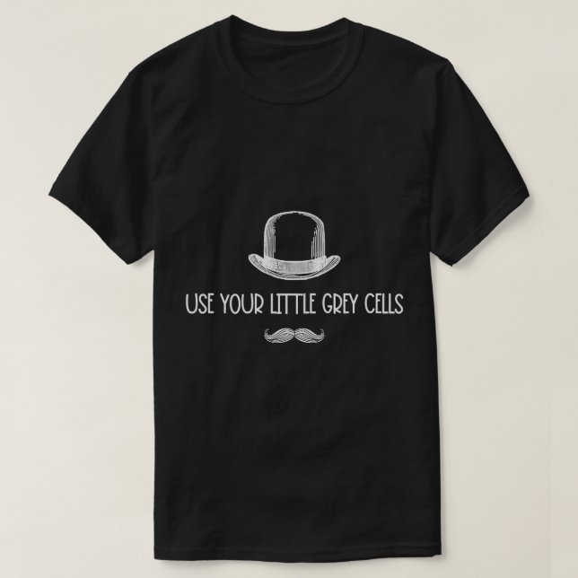 Camiseta Poirot usa as suas pequenas cinzas de T-Shirt (Frente do Design)