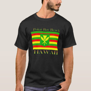 Camiseta Pokai Bay Beach Hawaii Islands Hawaii Flag Beach