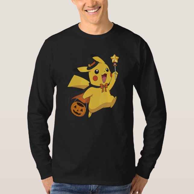 Camiseta Pokémon Halloween Trick ou Tratando (Frente)