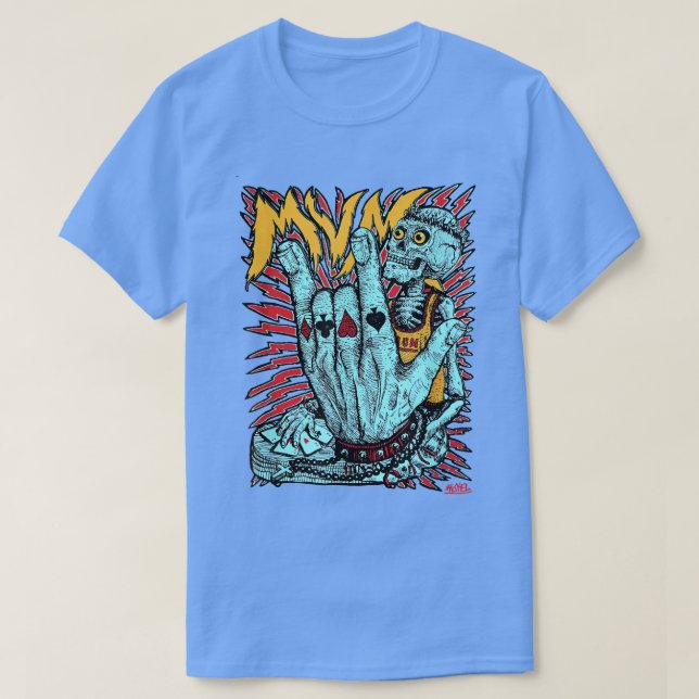 Camiseta Poker Card Skeleton Player by Miskel Design T-Shir (Frente do Design)