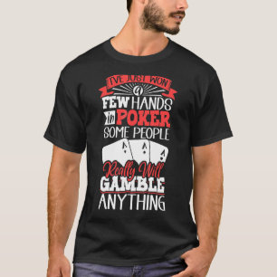 Camiseta Poker Casino Jogador de Jogo Roulette de Jogo