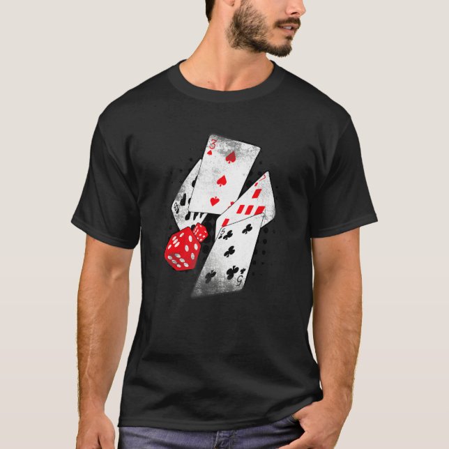 Camiseta Poker Casino Playing Cards Dice 8375 BETS Winner H (Frente)
