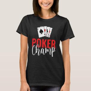 Camiseta Poker Champ Game Jogando Cartões Poker