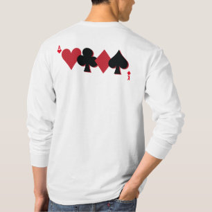 Camiseta Poker de ponte de placa de reprodução personalizad