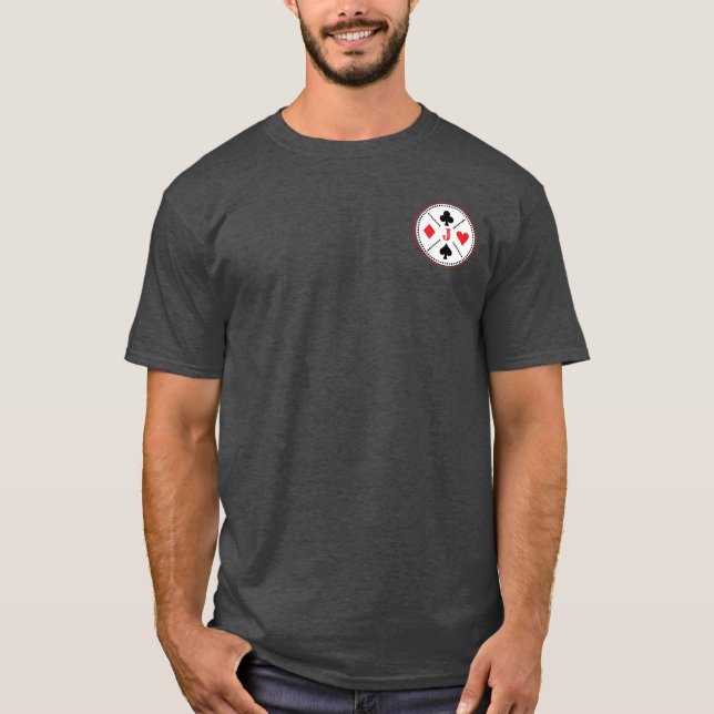 Camiseta Poker de ponte de placa de reprodução personalizad (Frente)