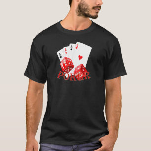 Camiseta Poker Dice Ace Play Card Por Designs Mortais