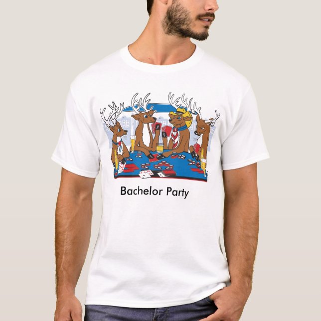 Camiseta Poker do partido de solteiro em Vegas (Frente)
