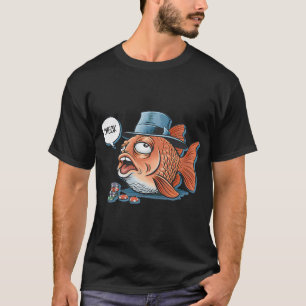 Camiseta Poker Fish - Caricatura Engraçada