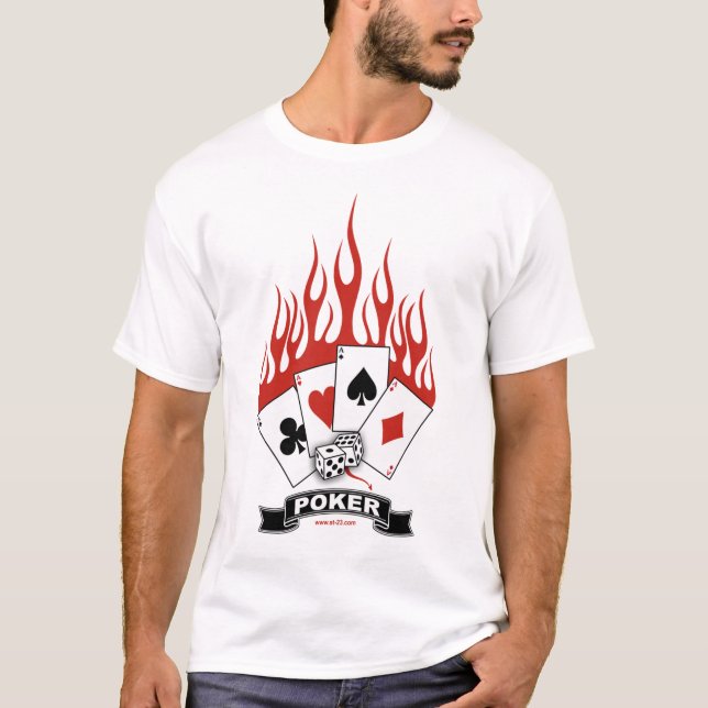 Camiseta Poker flaming t-shirt (Frente)
