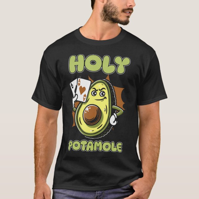 Camiseta Poker Gambling - Texas Cards Gambler Avocado Holy  (Frente)