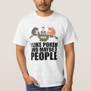 Camiseta Poker - Gosto De Poker E Talvez De Três Pessoas