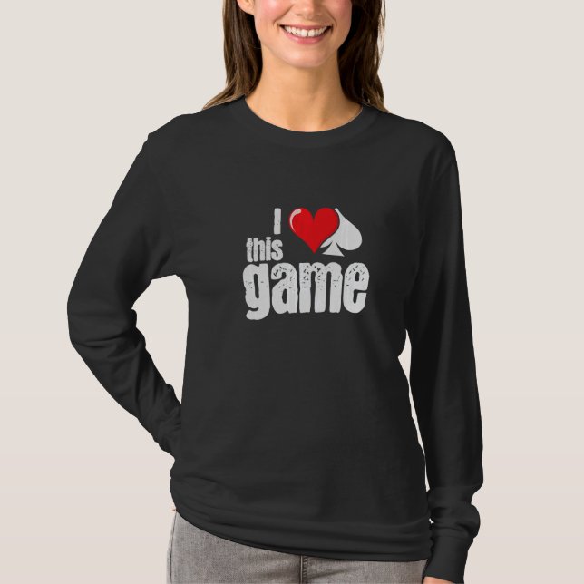 Camiseta Poker I like This Game Heart and Spades Poker Prem (Frente)