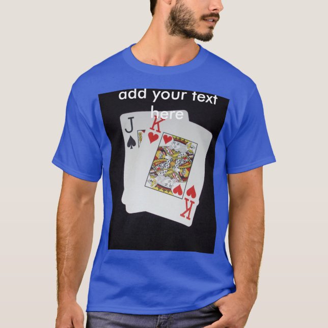 Camiseta Poker Jack E Cartões King, (Frente)