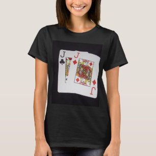 Camiseta Poker,_Jacks,_Pockets,_Par,_Ladies_Black_T-shirt.