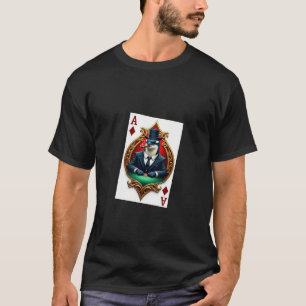 Camiseta Poker Jogando Gangster Jogando Jogo Orca Baleia As