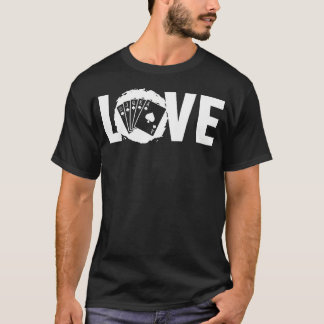 Camiseta Poker Love Texas Holdem Poker Hands Player High Ro