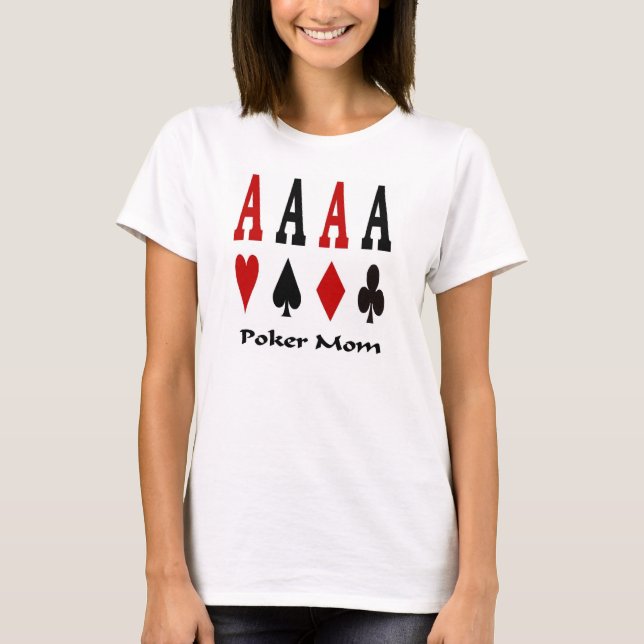 Camiseta Poker Mãe, 4 Bebê, Tee (Frente)
