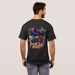 Camiseta Poker Night Text Com Cowboy Western T-Shirt