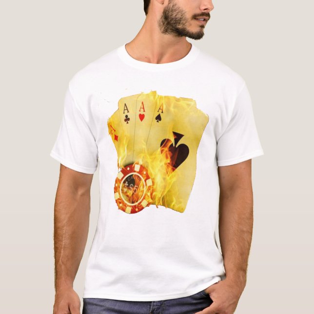Camiseta Poker On Fire T-Shirt (Frente)
