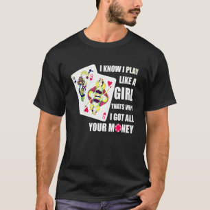 Camiseta Poker Para Meninas Para Las Vegas E Jogo