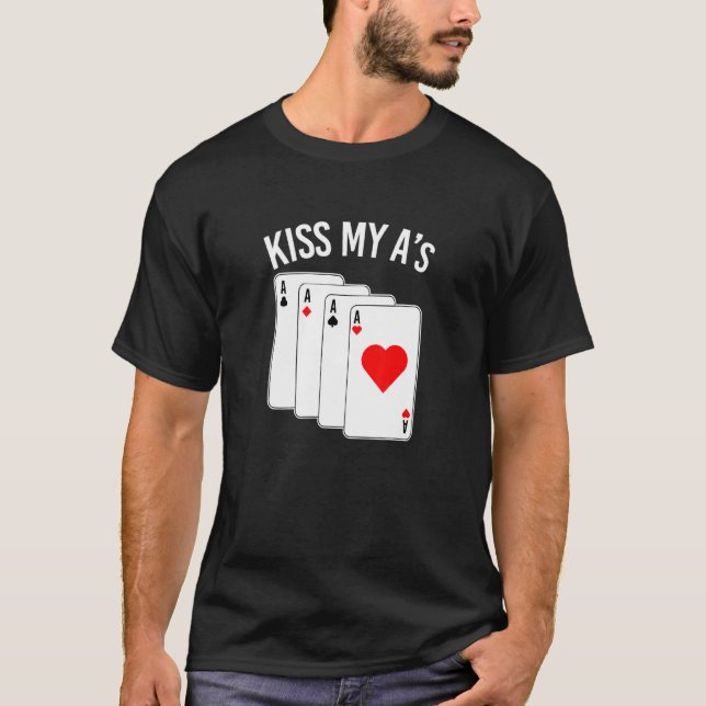 Camiseta Poker Pokercard Ace Men Poker Chips Gambler (Frente)