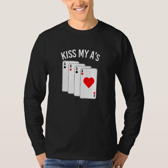 Camiseta Poker Pokercard Ace Men Poker Chips Gambler (Frente)