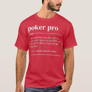 Camiseta Poker Pro Definition Engraçado Noun