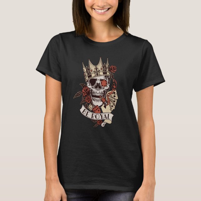 Camiseta Poker Skull Royal Hetero Flush (Frente)