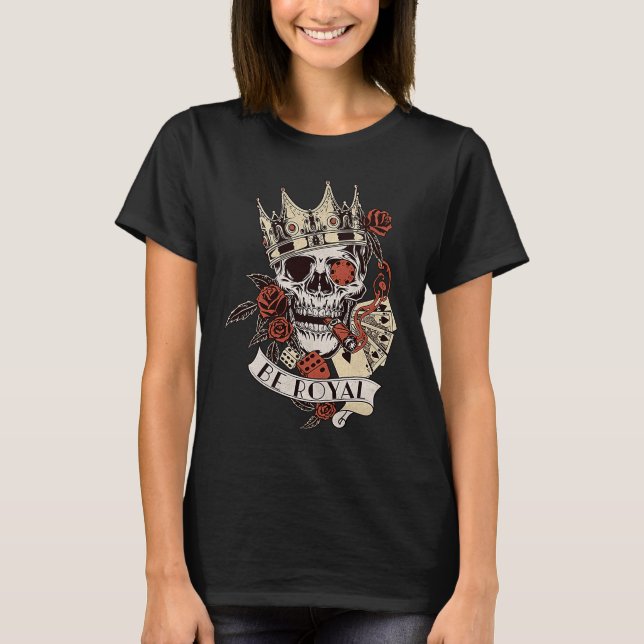 Camiseta Poker Skull Royal Hetero Flush (Frente)