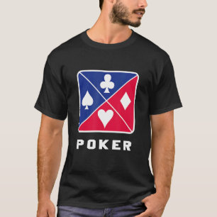 Camiseta Poker Texas Holdem Omaha Cartões de Casino Espadas