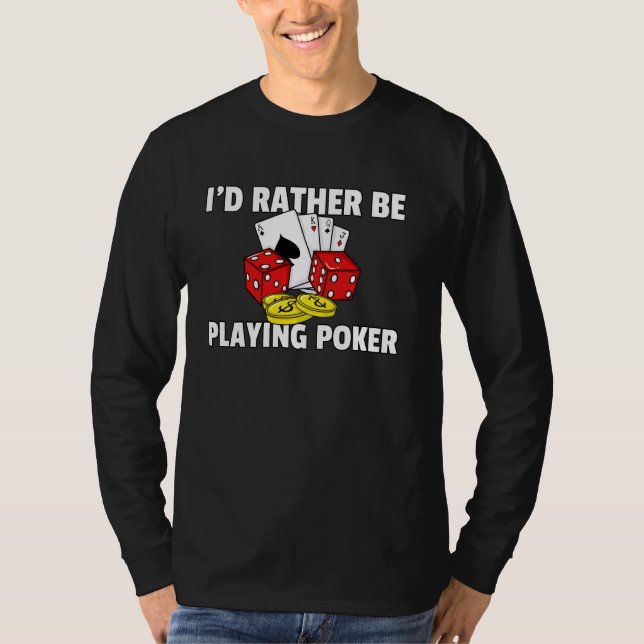 Camiseta Poker Texas Segura-Me Tudo No Engraçado Jogador De (Frente)