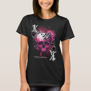 Camiseta Poker Tocando Cartões Roupa King Of Heart Skull