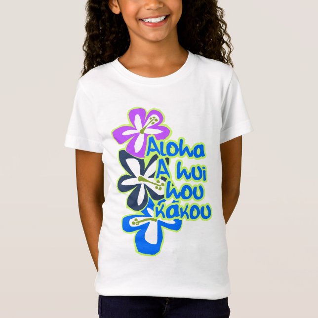 Camiseta Pokii Hawaiian Floral Aloha Design (Frente)