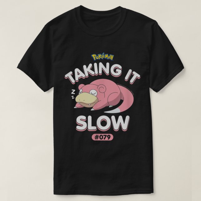 Camiseta Pokmon Slowpok Levando-O Lentamente (Frente do Design)