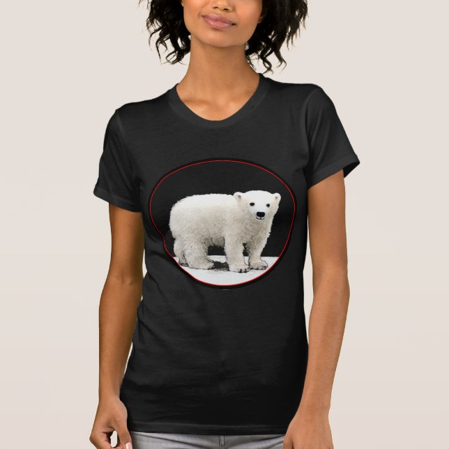 Camiseta Polar Bear Cub Painting - Arte Original (Frente)