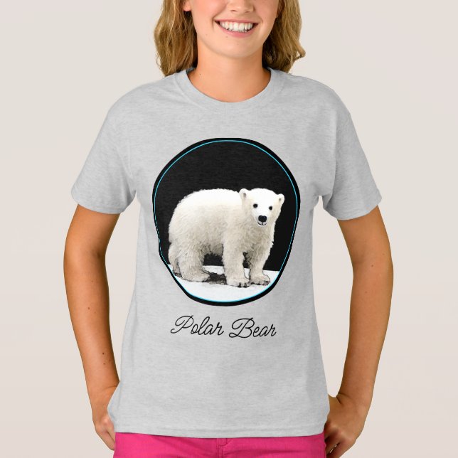 Camiseta Polar Bear Cub Painting - Oiginal Wildlife Art T-S (Frente)