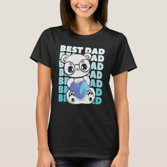 Camiseta Polar Bear Dad Parent Best Papa Bear Fathers Day A (Frente)
