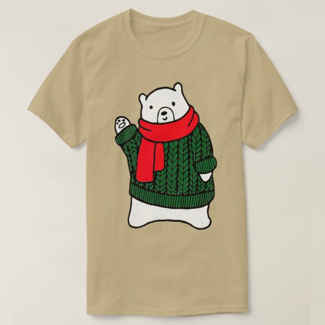 Camiseta Polar Bear Feia de Natal (Frente do Design)