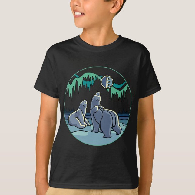 Camiseta Polar Bear Kid's Shirts de Arte Árctica (Frente)