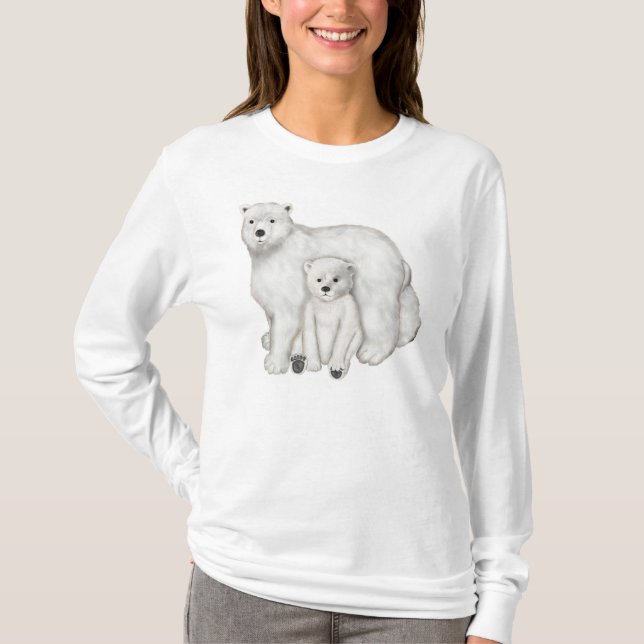 Camiseta Polar Bear Mãe e Cub (Frente)