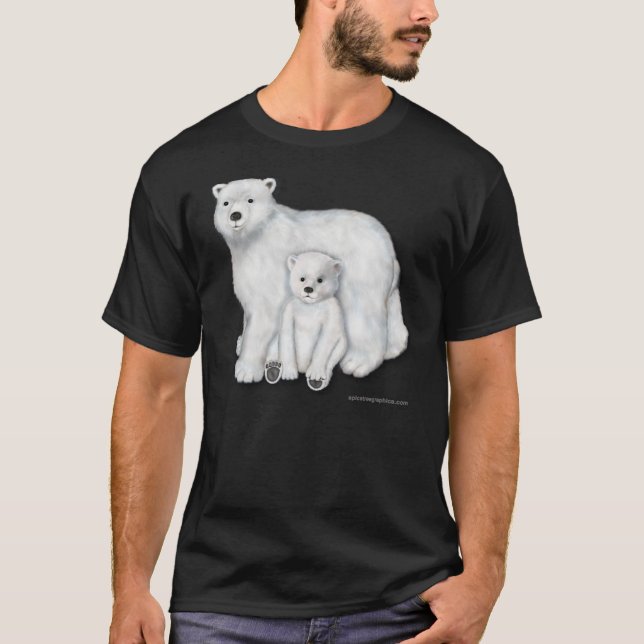Camiseta Polar Bear Mãe e Cubo. (Frente)
