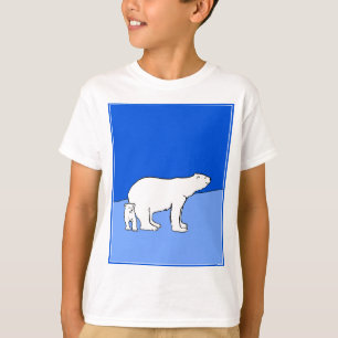 Camiseta Polar Bear Mãe e Pintura em Cubo - Arte Selvagem