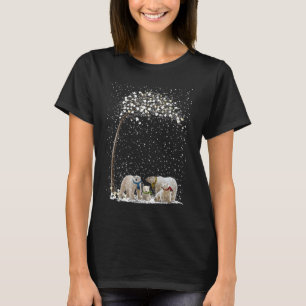 Camiseta Polar Bear Scarf Árvore de Natal de inverno Natal