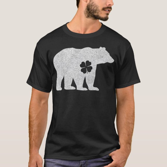 Camiseta Polar Bear Shamrock Green St. Patrick's Irish Men  (Frente)