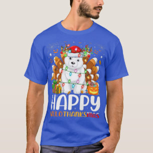 Camiseta Polar Bear Sobre o Natal Feliz Halloe