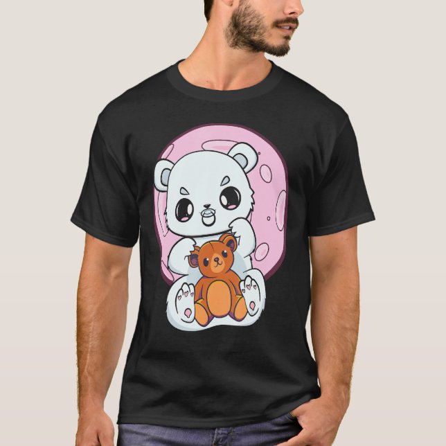 Camiseta Polar Bear With Soother And Teddy Bear (Frente)