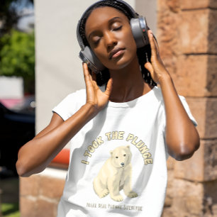 Camiseta Polar Plunge Polar Bear Eu Peguei A Plunge